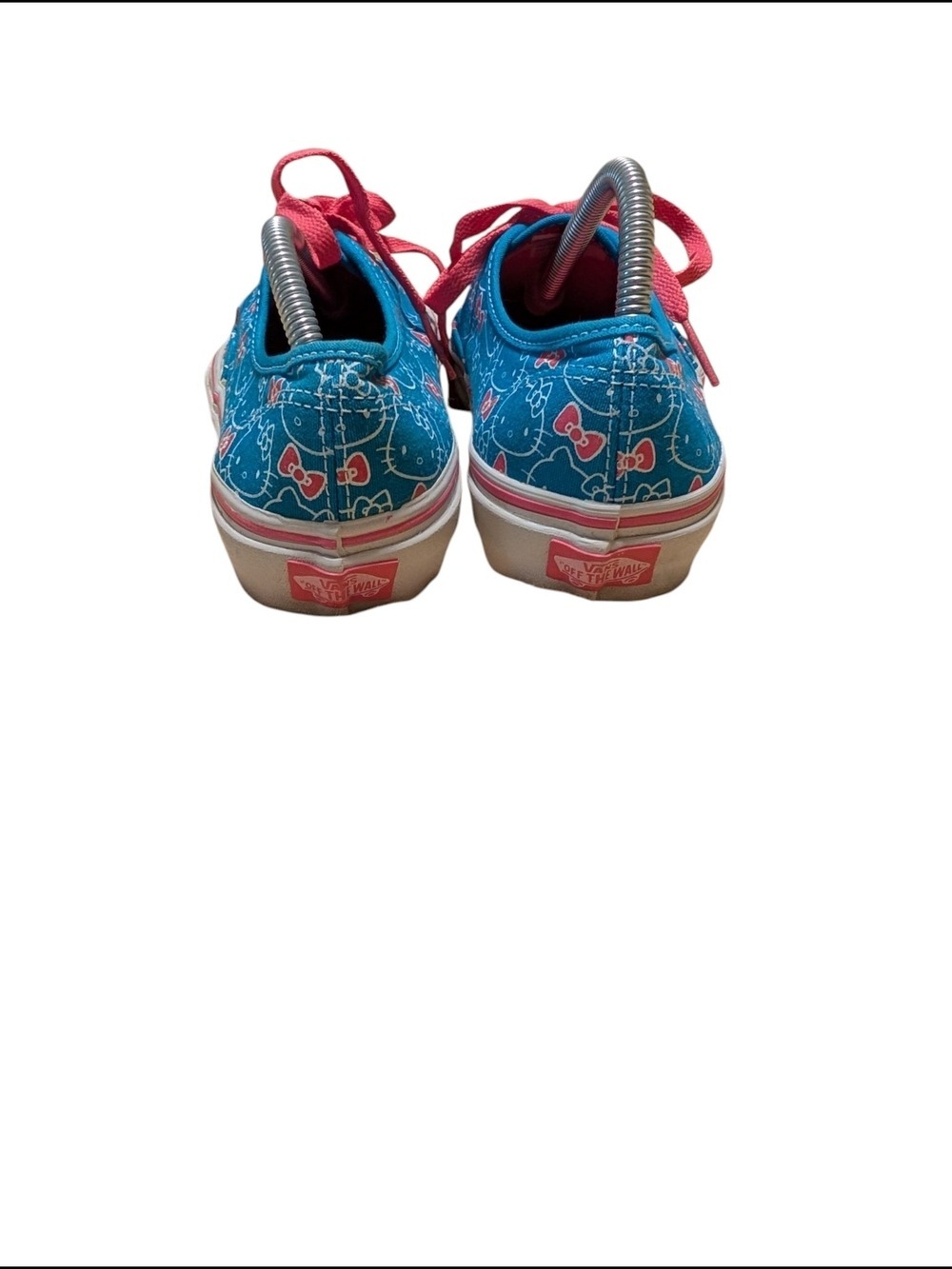 Vans Blue Hello Kitty Canvas Sneakers Pink Laces - Picture 6 of 9